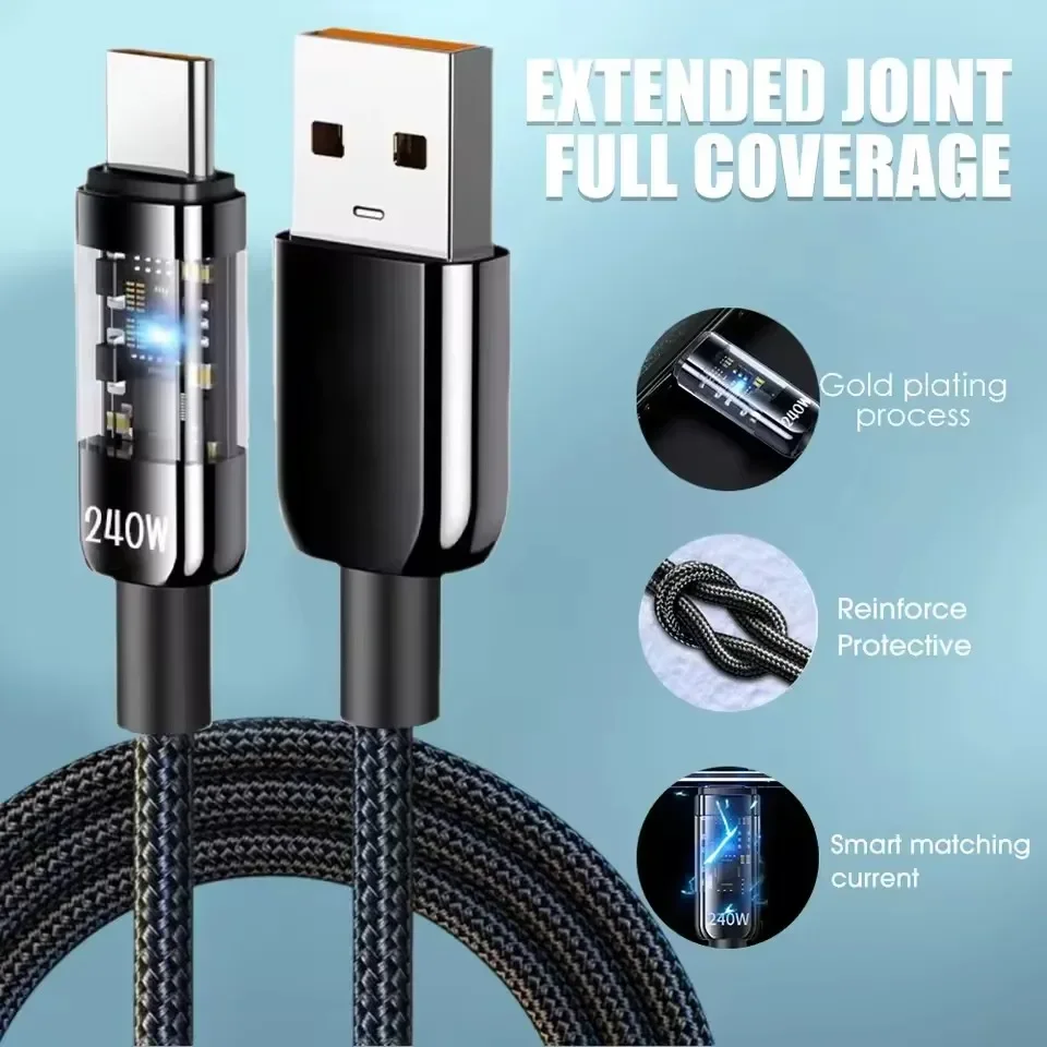 240W Dual Charging Line Type-C - Braided Line ulasan dan harga